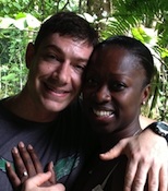 Maya & Ryan on their wedding day