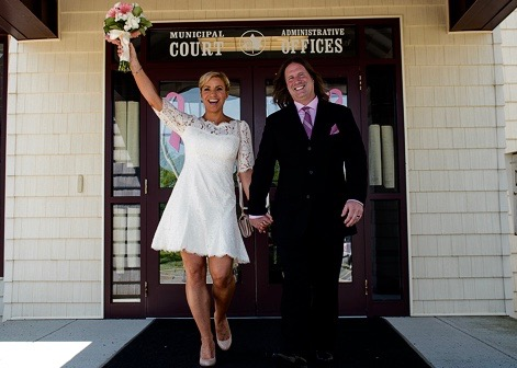 Drew & Karen on their wedding day